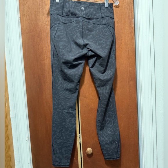 Women's Athleta High-Rise Black Rainier Printed Tights - Picture 5 of 7